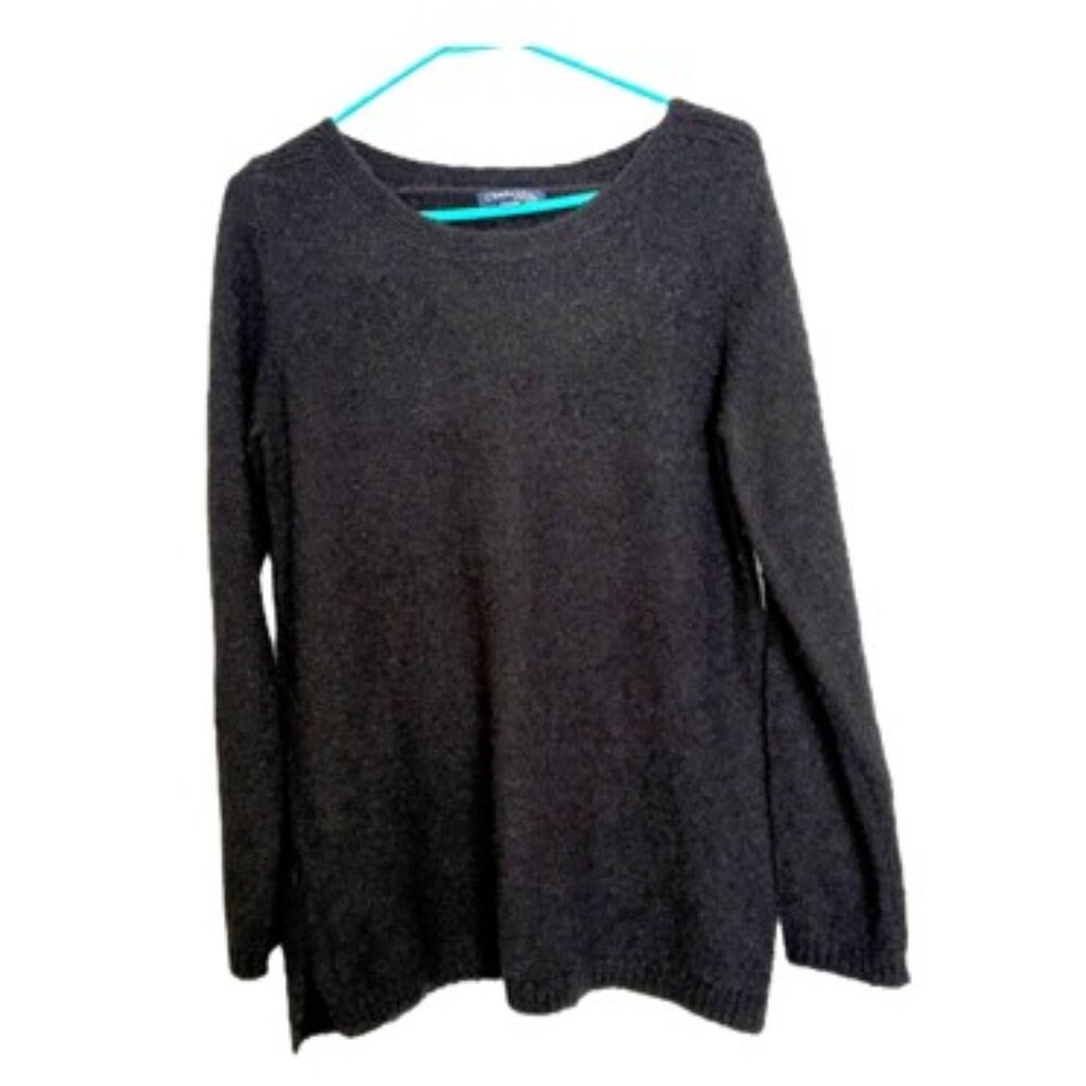 Chadwick's of Boston 27" Black Bouclé Sweater Sz Large